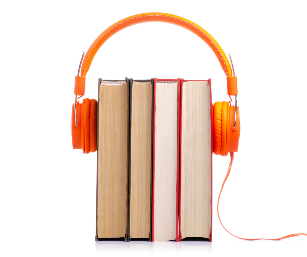 4 Books with headphones