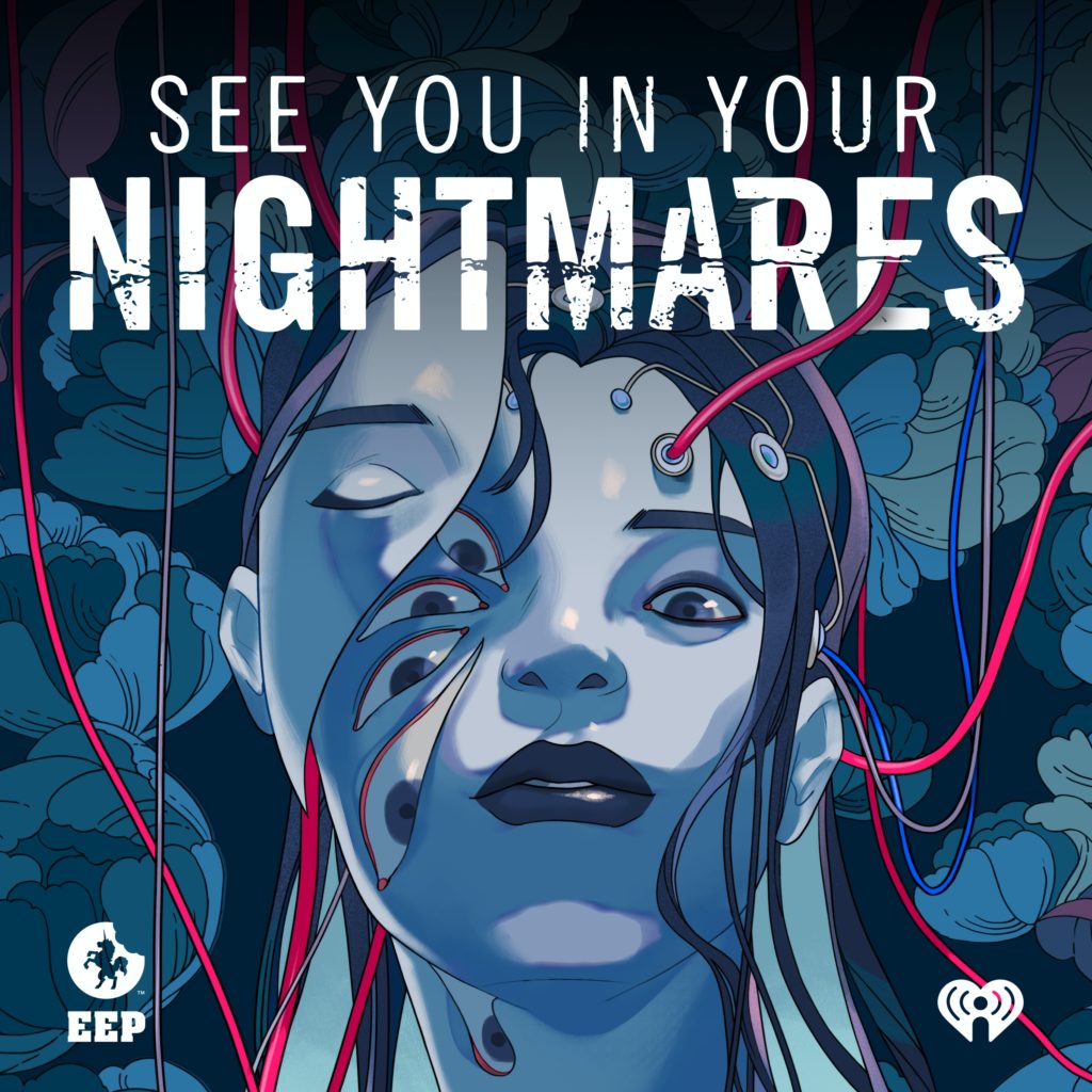 See you in your nightmares podcast image, horror fiction podcasts