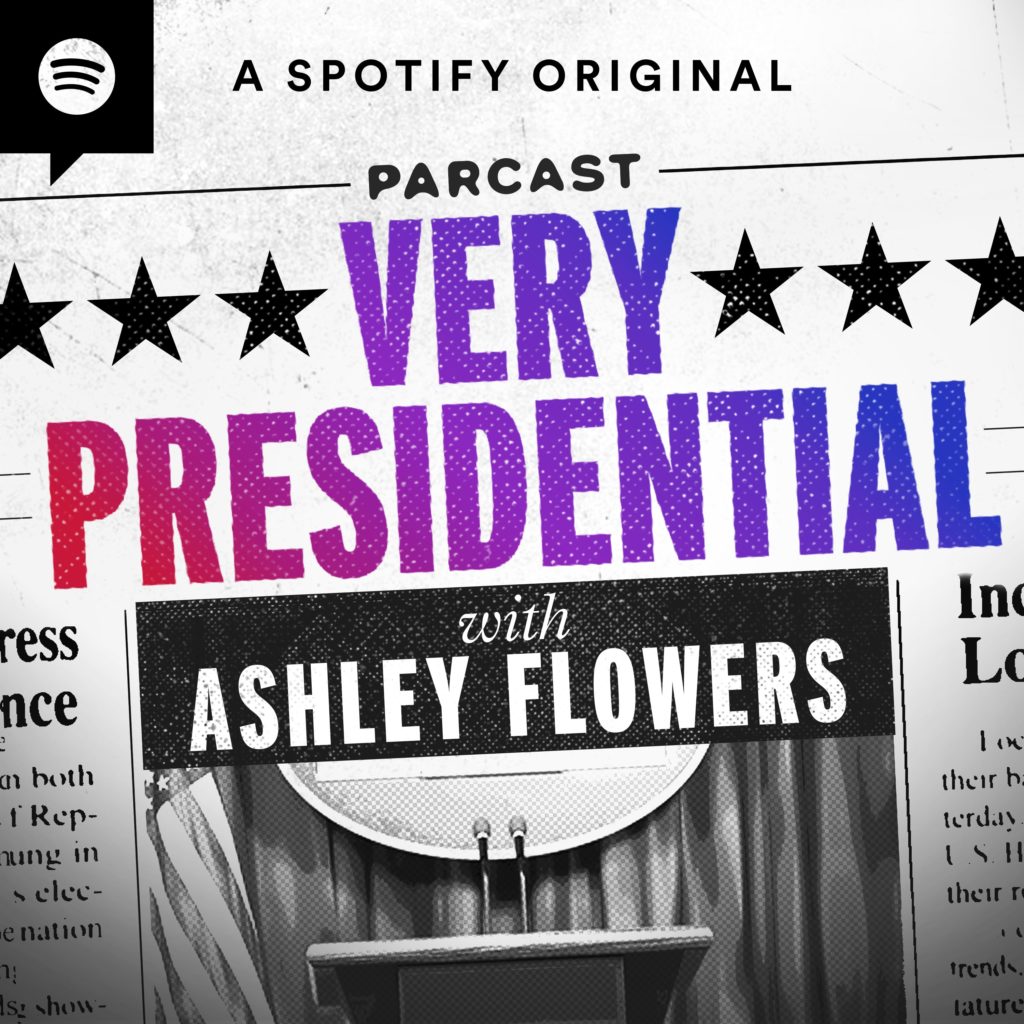 Very Presidential with Ashley Flowers podcast art