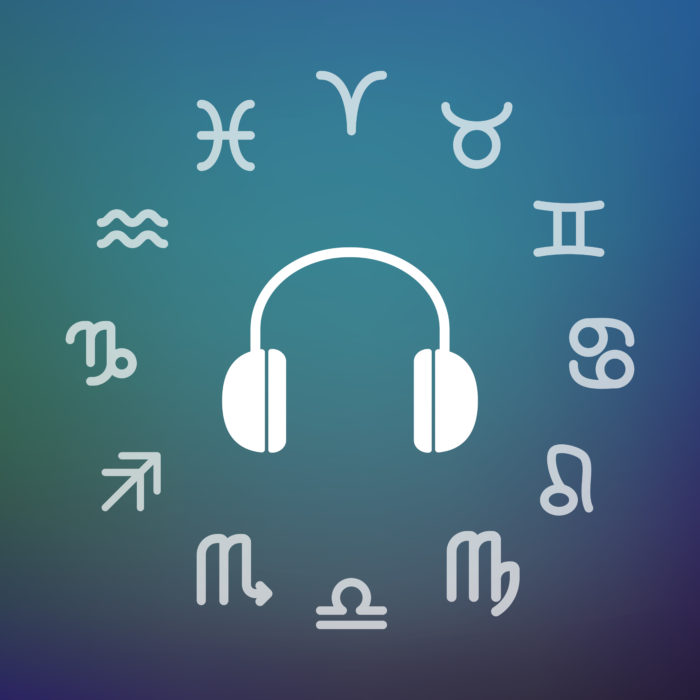 zodiac signs with headphones