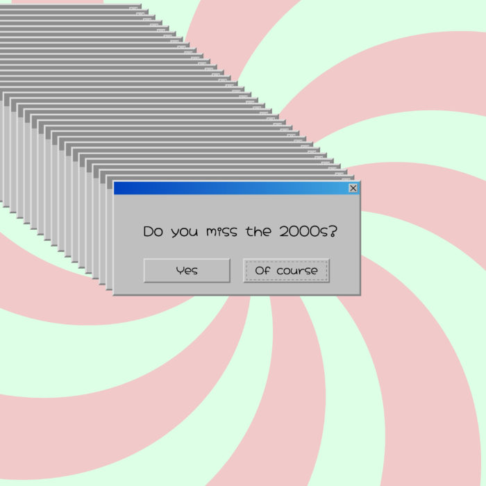 2000s nostalgia concept. Retro 00s PC interface. Windows system message. Vector error message of computer operating system. Text do you miss the 2000s
